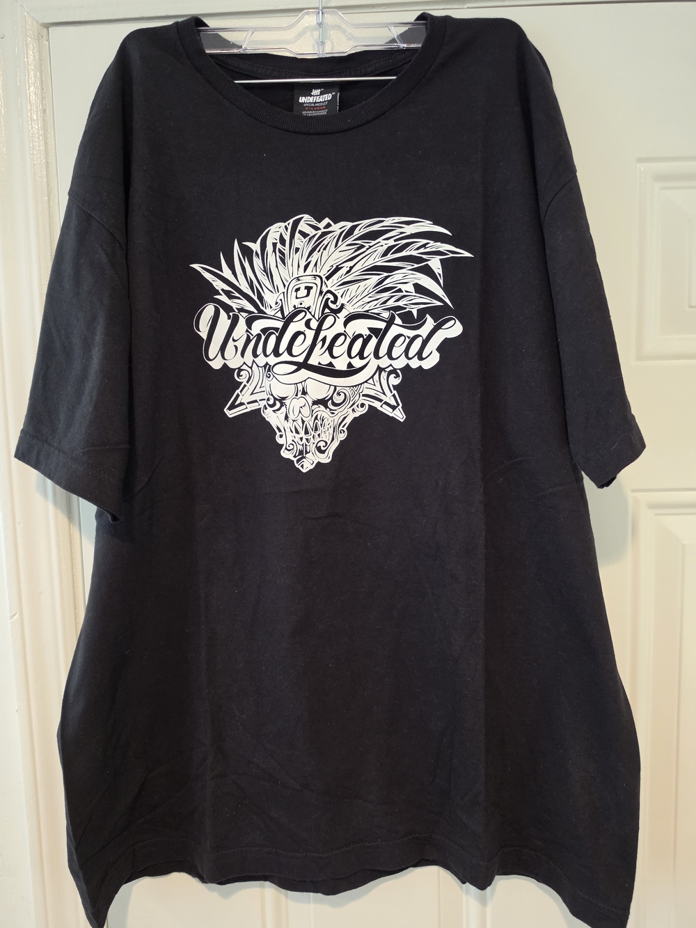 Undefeated Black Short-Sleeve Tee with White Graphic Logo
